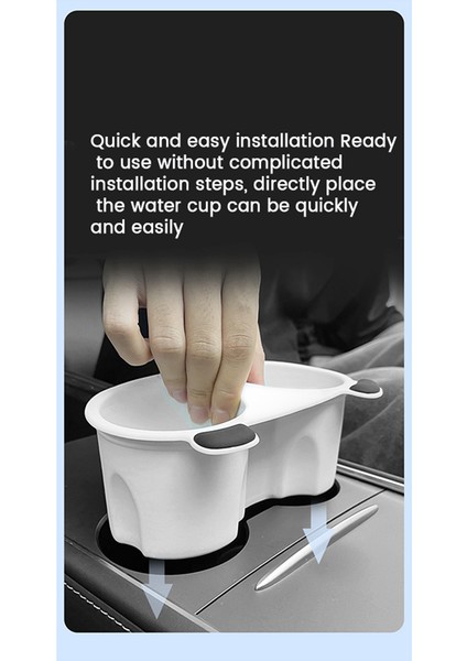 Tesla Model 3 Fincan Tutucu Merkezi Merkezi Kontrol Içecekleri Model Y 2023 Panda Desen Su Kupası Tutucu (Yurt Dışından)