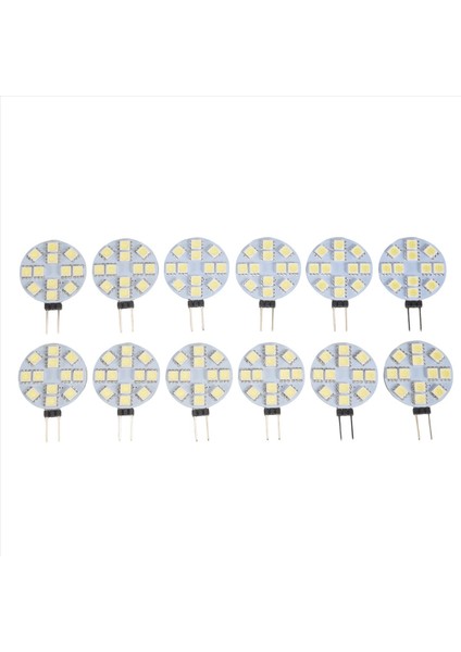 12PCS G4 Puck Işıkları LED Ampul Yan Pim Tabanı G4 5050 12SMD LED Rv Kampası Hafta Ev Okuma Işığı Beyaz (Yurt Dışından) modelleri