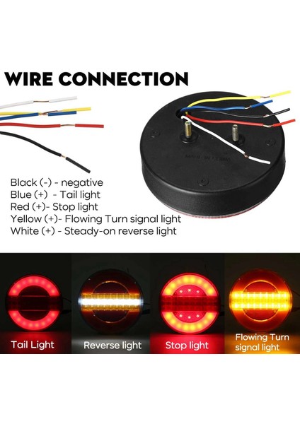 24V 49 LED Dinamik LED Rörk Kamyonu Kuyruğu Işık Fren (Yurt Dışından) fırsatları