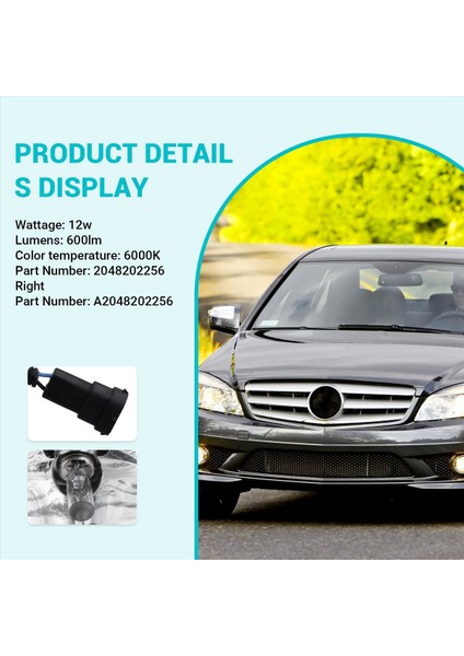 Sağ Sis Farları Mercedes-Benz İçin Sürüş Lambası W204 C (Yurt Dışından) modelleri