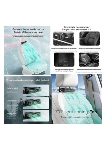 Arka Koltuk Yolcu Için Elektrikli Araba Fanları Taşınabilir Sabibat Sav Siyahı Için Üç Hızlı Düzenleme ile Arka Araç Fanı (Yurt Dışından) indirimleri
