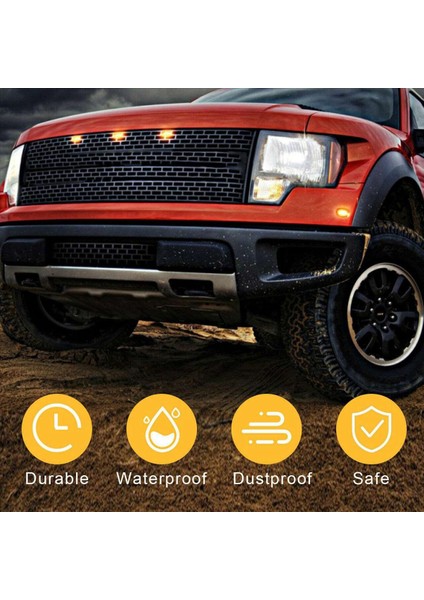 Ford F-150 Raptor Için 15X Füme Lens Amber LED Ön Izgara Lambaları Lambalar (Yurt Dışından) fırsatları