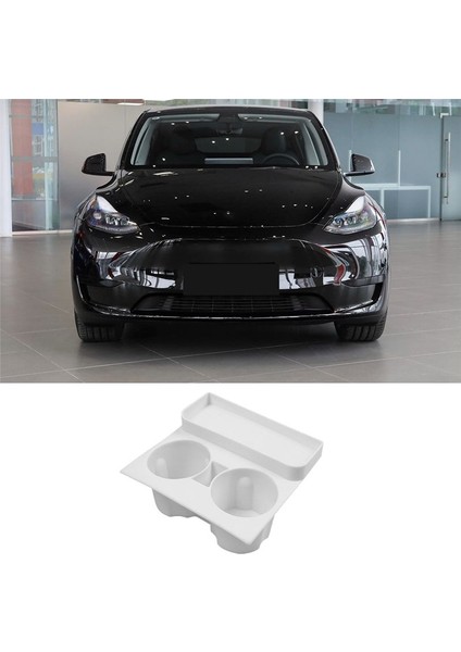 Araba Merkezi Kontrol Su Kupası Sınırlayıcı Tesla Model Için Tek Parçalı Silikon Su Kupası Tutucu Pad 3 Y 2021-2023 Beyaz (Yurt Dışından) modelleri