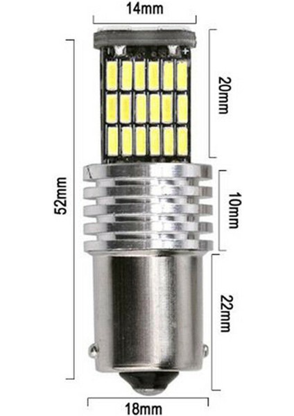 10X 1156LED Canbus 15 Smd BA15S P21W Yüksek Güçlü Beyaz 6000K Araba Fren Kuyruk Işığı (Yurt Dışından) fırsatları
