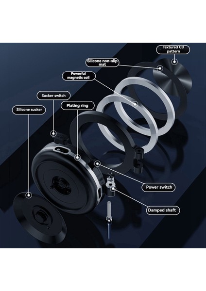360 ° Dönen Vakum Adsorpsiyon Manyetik Braket Evrensel (Yurt Dışından) indirimleri