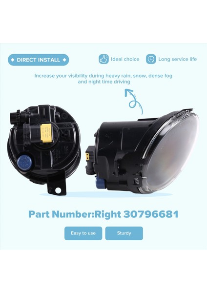 Volvo XC60 2008-2013 İçin Araba Ön Sislik Dönüş Sinyal (Yurt Dışından) indirimleri