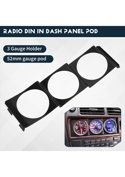 Üçlü 52MM x 3 Gauge Tutucu Pod Panel - Standart Stereo (Yurt Dışından) fırsatları
