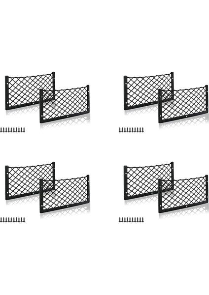 Araba Depolama Net Çanta Tekne Meyh Net Tutucu Araç Cep Organizatörü Net Araba Koltuğu Örgü Çerçeveli Net Cep 14 x 7 Inç 8 Paket (Yurt Dışından)