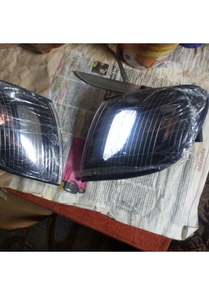 Hyundai H1 Starex 1995-2005 Beyaz İçin Çift Ön Far Köşe (Yurt Dışından) modelleri