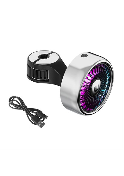 Araba Koltuk Fanı LED Renkli Işıklarla Arka Koltuklu Araba Soğutma Fanı Için Mini USB Araba Fanı Ayarlanabilir Klip Elektrik Fanı (Yurt Dışından)