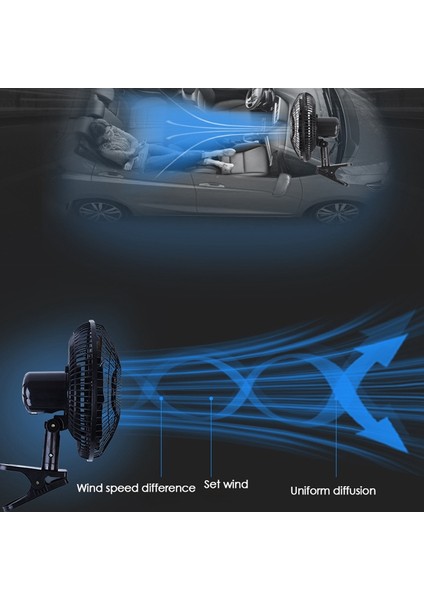 Thaicool 12V Araç Elektrik Fanı Ayarlanabilir Hız Sallantısı Soğutma Fanları Ev Seyahat Araba Kamyonu Için Klipli (Yurt Dışından) fiyatları