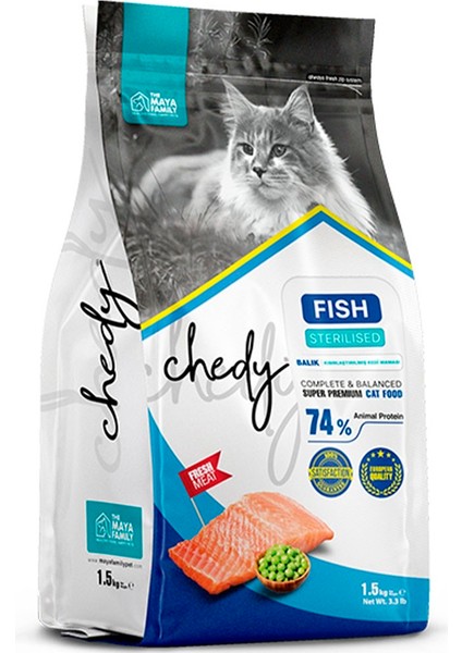 Balıklı Kısırlaştırılmış Kedi Maması 1.5 Kg fiyatları