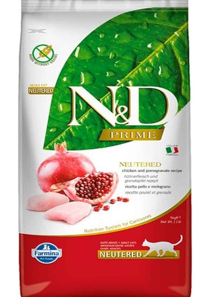 ND Tahılsız Kısırlaştırılmış Kedi Maması Tavuklu ve Narlı 5 Kg fiyatları