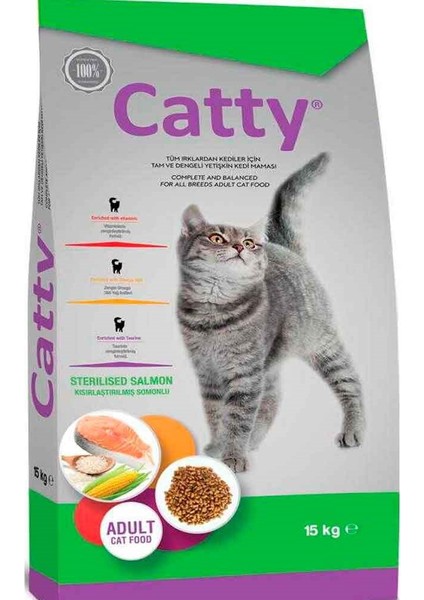 Kısır Kedi Maması Somonlu 15 kg modelleri