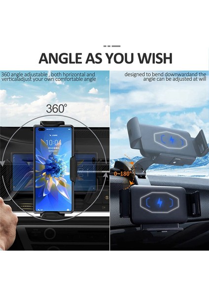 2x 15W Qi Kablosuz Araç Şarj Cihazı Montaj Tutucu Samsung Galaxy Z Kat 3 2 iPhone 13 12 Max Mate x (Yurt Dışından) fırsatları