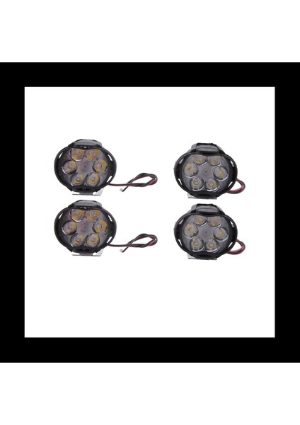 4pcs 6 LED tosiklet Işık Far ntajı 10W 1000LM Evren (Yurt Dışından)