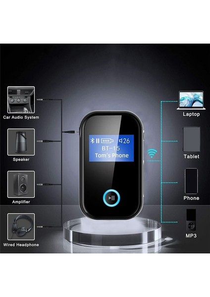 Ekranlı Araba Kablosuzlu Bluetooth Adaptörü 5 0 Bluetooth Alıcı (Yurt Dışından) indirimleri