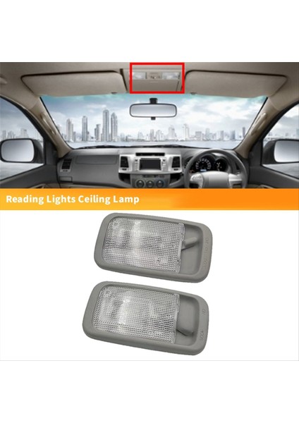2pcs Araba Tepe Konsolu Okuma Işıkları Toyota Hilux Vigo 2004-2015 Çatı Kubbesi Map Lambası Montajı (Yurt Dışından) fiyatları