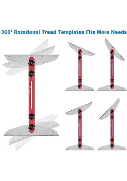 Merdiven Basamağı Şablon Aracı 9 Inç-54 Inç Ayarlanabilir Uzunluk Merdiven Ölçüm Aracı Merdiven Basamakları Için Uygundur (Yurt Dışından) indirimleri
