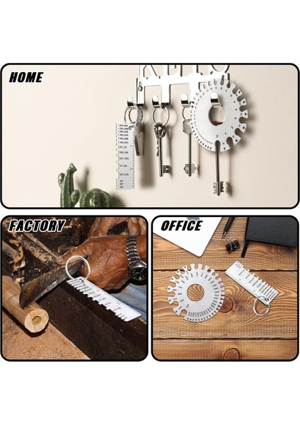 2 Set Metal Sac Kalınlık Ölçer, Yuvarlak Çift Taraflı Tel Ölçer Ölçüm Aleti, Paslanmaz Çelik Kaynak Ölçer Seti (Yurt Dışından) indirimleri