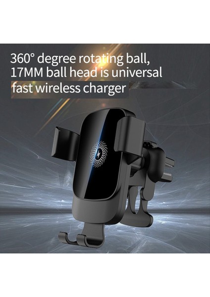 Siyah Kablosuz Araç Şarj Cihazı Telefon Tutucu 15W Hızl (Yurt Dışından) modelleri