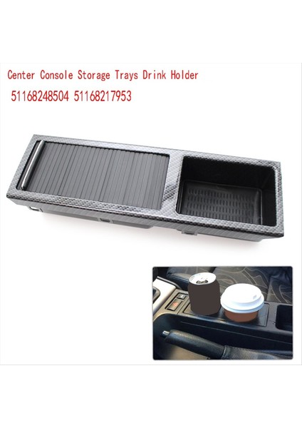 Merkez Konsol Depolama Tepsileri Bmw E46 3 Serisi Içecek Tutucu 51168248504 51168217953 Karbon Fiber Desen (Yurt Dışından) indirimleri