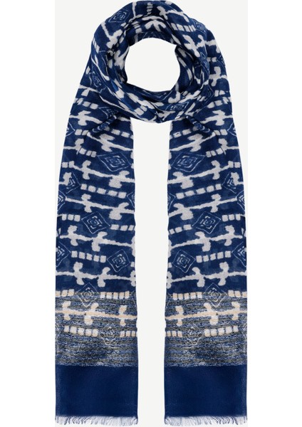 Karışık Desenli Yün Şal