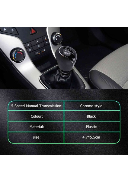 Chevrolet Chevy Cruze Için 5 Hızlı Kılavuz Şanzıman Vites Dişli Kafası 2008-2014 Siyah (Yurt Dışından) modelleri