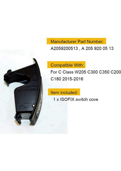 2x 2059200513 Araba Koltuğu Isofix Anahtar Kapağı Merce (Yurt Dışından) fırsatları