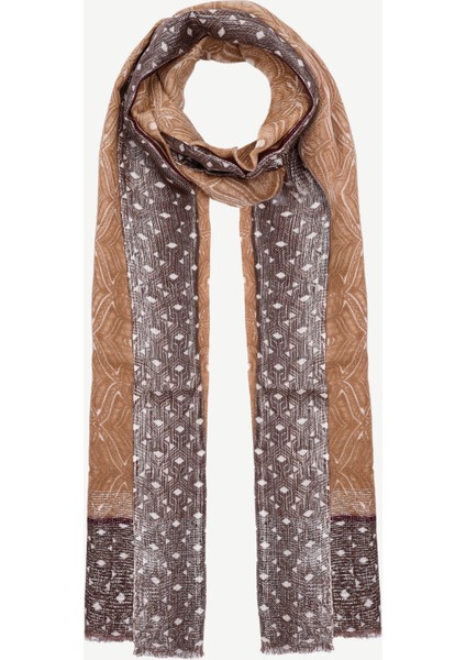 Karışık Desenli Yün Şal