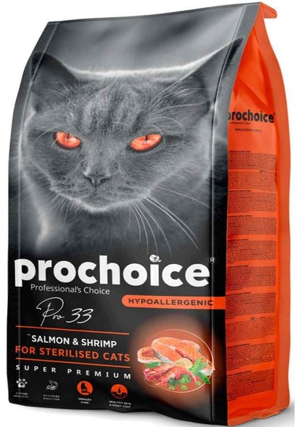 Prochoice Pro 33 Somonlu ve Karidesli Kısırlaştırılmış Kedi Maması 15 Kg fiyatları