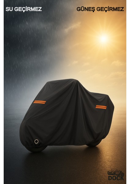 Turuncu Reflektörlü Sym Joymax Z 250 Kilit Uyumlu Siyah Motosiklet Brandası modelleri