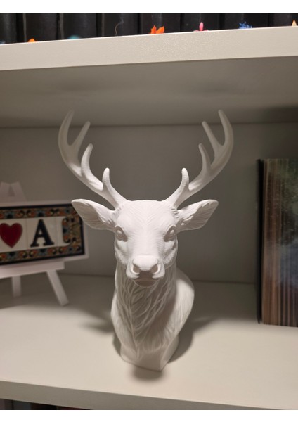 Gerçekçi Görünümlü Dekoratif Geyik Büstü
