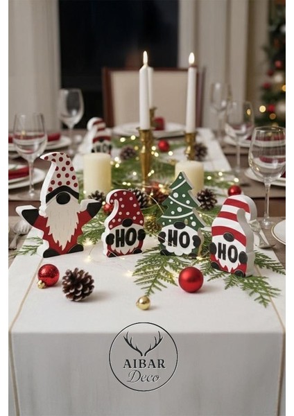 Ho Ho Ho 4 lü Yılbaşı Süsü