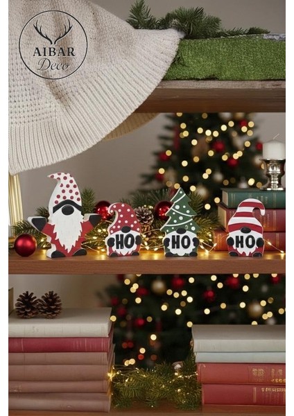 Ho Ho Ho 4 lü Yılbaşı Süsü
