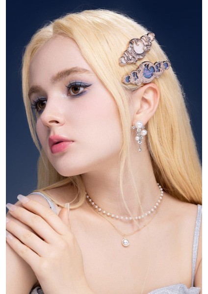 Moonlight Mermaid Inci Detaylı Saç Tokası modelleri