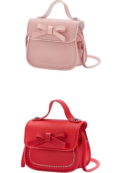 Çocuk Cüzdanlar ve Çantalar Mini Crossbody Bag 2022 Sevimli Küçük Kız Küçük Para Çantası Toddler Çanta El Çantası Renk: 2pcs Pembe Kırmızı (Yurt Dışından)