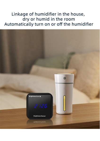 Tuya Wıfı Işık Sensörü Parlaklık Dedektörü Sıcaklık Nem Algılama Ekranı Akıllı Ev Güvenlik Bağlantısı (Yurt Dışından) indirimleri