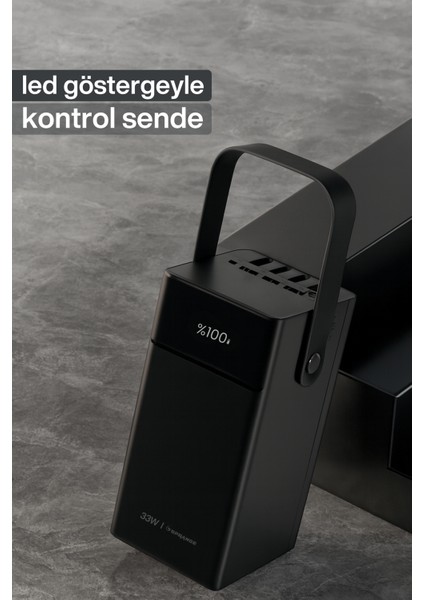 80.000MAH 33W Hızlı Şarj Powerbank 4xusb I Type-C I Micro LED Göstergeli Garantili Inanılmaz Fiyata indirimleri