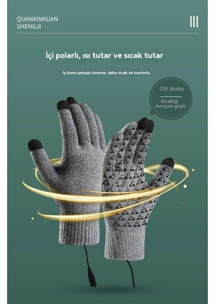 Yeni USB Elektrikli Isıtma Eldivenleri, Özellikle Dış Mekan Bisiklet Sürme Kaymaz Eldivenler Için Tasarlanmıştır, Dokunmatik Ekranlı Erkekler ve Kadınlar Için (Yurt Dışından) fırsatları