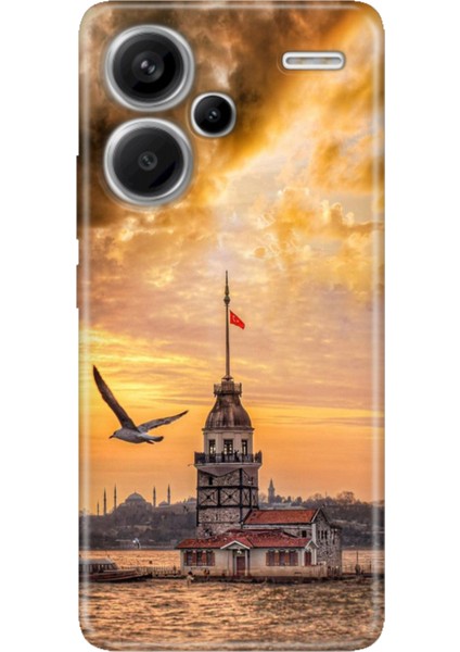 Xiaomi Redmi Note 13 Pro Plus 5g Kılıf Desenli Baskılı Tpu Rubber Kapak Kız Kulesinde