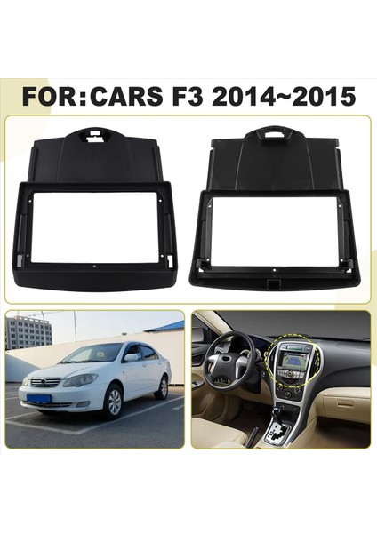 9inch 2din Araba Sesli Radyo Fasya Çerçeve Adaptörü DVD Dash Takım Paneli Çerçeve Kiti Byd F3 2014 2015 (Yurt Dışından) fırsatları