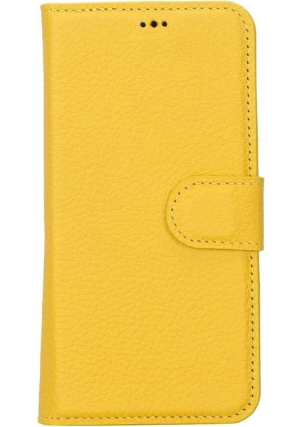Apple iPhone 14 Pro Uyumlu Deri Cüzdanlı Kılıf Mwwn FL12 Sarı fırsatları