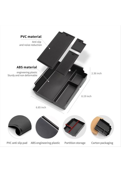 Byd Shark 2024 2025 Otomobil Tepsisi Organizatörleri Aksesuarları Için Araba Merkezi Konsolu Koltuk Saklama Kutusu (Yurt Dışından) indirimleri