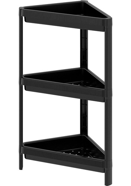 Üçgen 3 Katlı Raf Ünitesi - Mutfak - Banyo Depolama Rafı - Beyaz modelleri