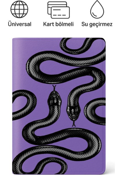 Pasaport Kılıfı Pasaportluk Desenli Pasaport Kabı Su Geçirmez Akrabalar