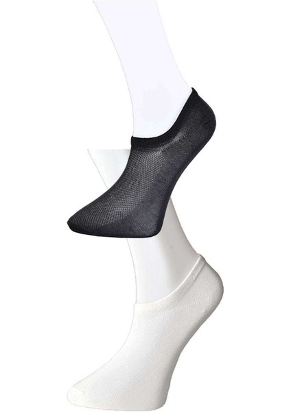 Siyah ve Beyaz Erkek Görünmez Çorap 15 Çift modelleri