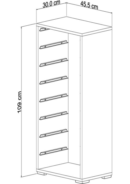 Cara 8 Sepetli Çok Amaçlı Mutfak Dolabı Beyaz