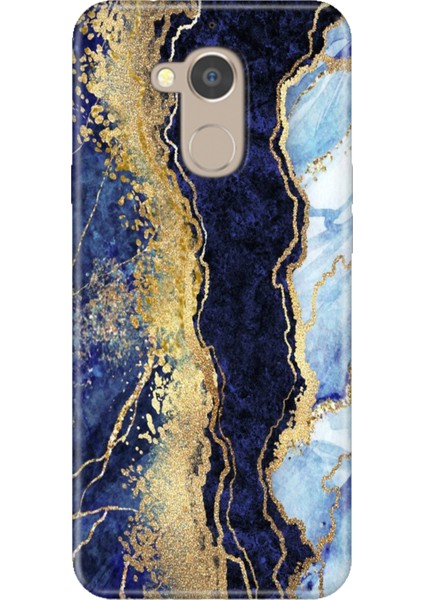 General Mobile Gm 8 Kılıf Desenli Baskılı Tpu Rubber Kapak Hill Mermer