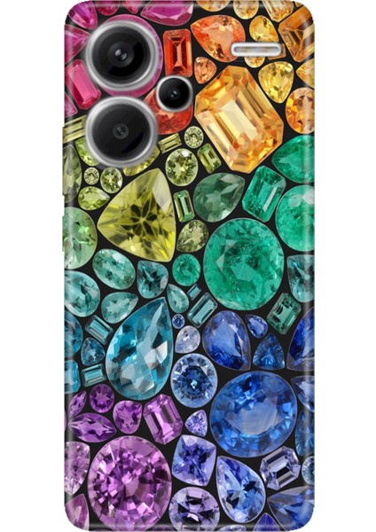 Xiaomi Redmi Note 13 Pro Plus 5g Kılıf Desenli Baskılı Tpu Rubber Kapak Elmas 444